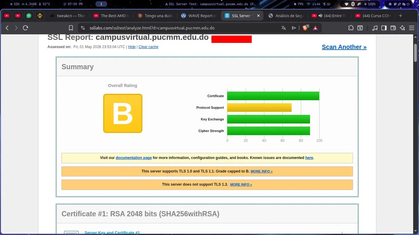 SSL Labs Report — Nota B
